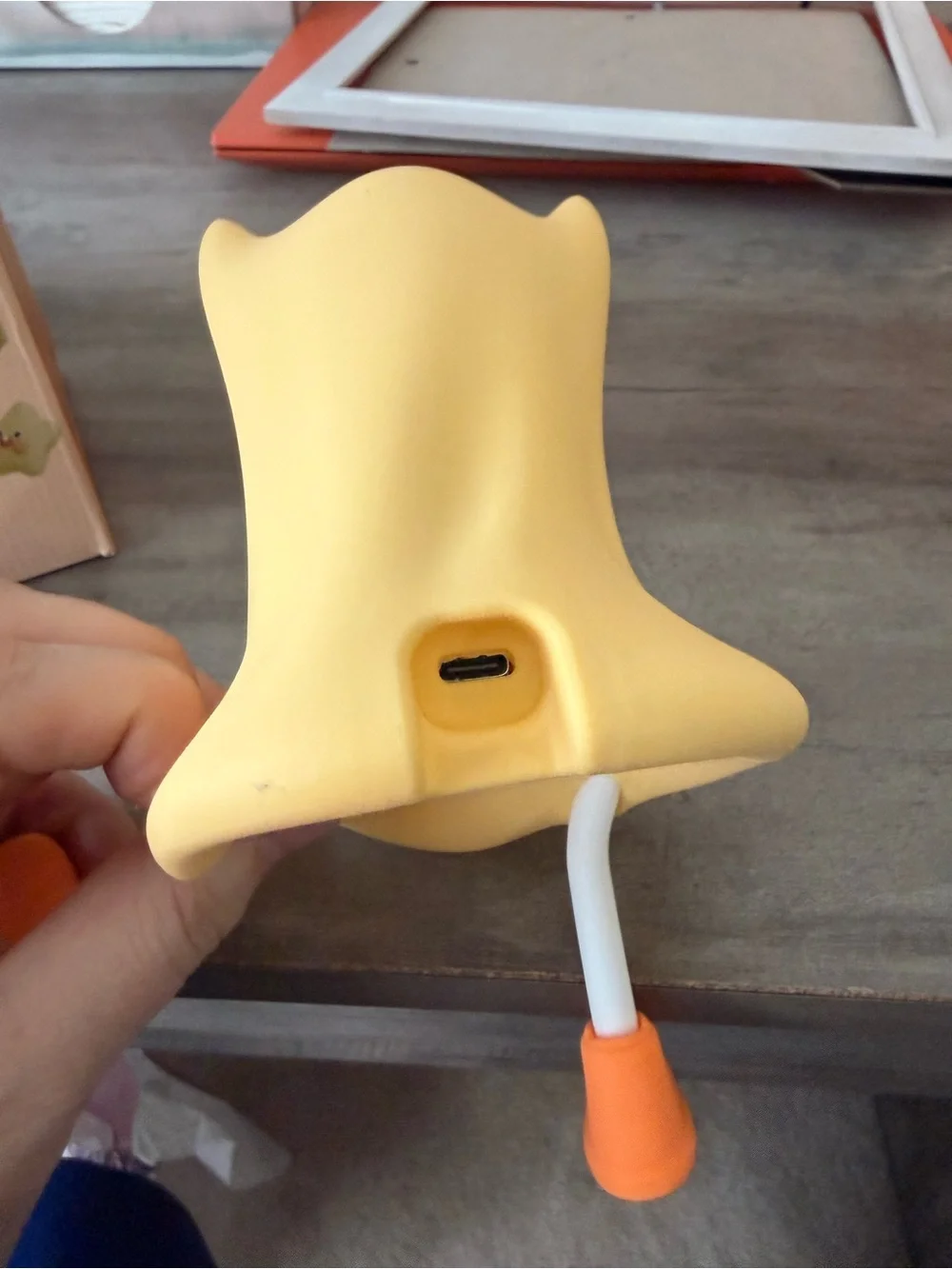 Yellow Ghost Figure Kids silicone night light  with Orange Boots